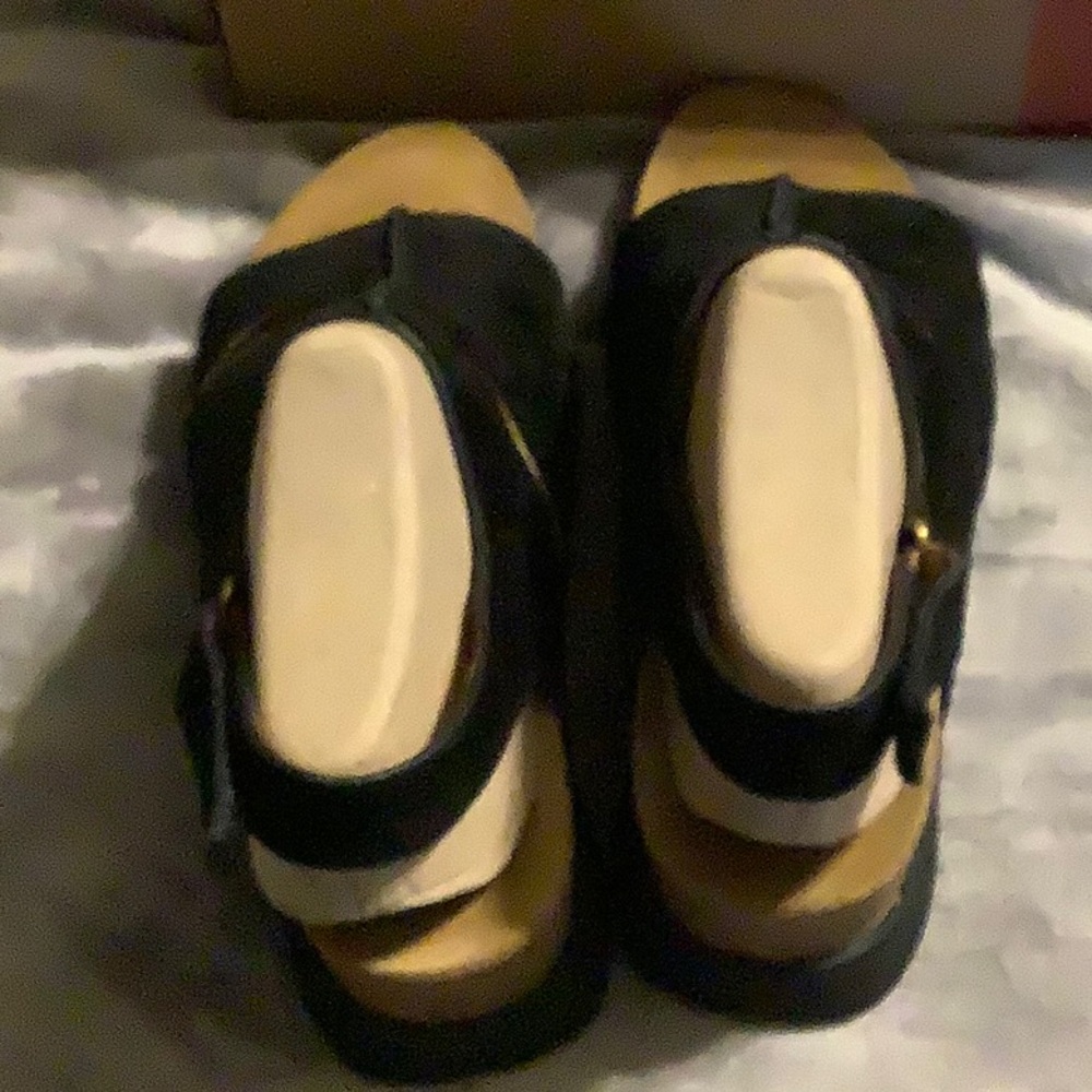 Comfortiva Black Suede Slingback Sandals - Picture 6 of 8